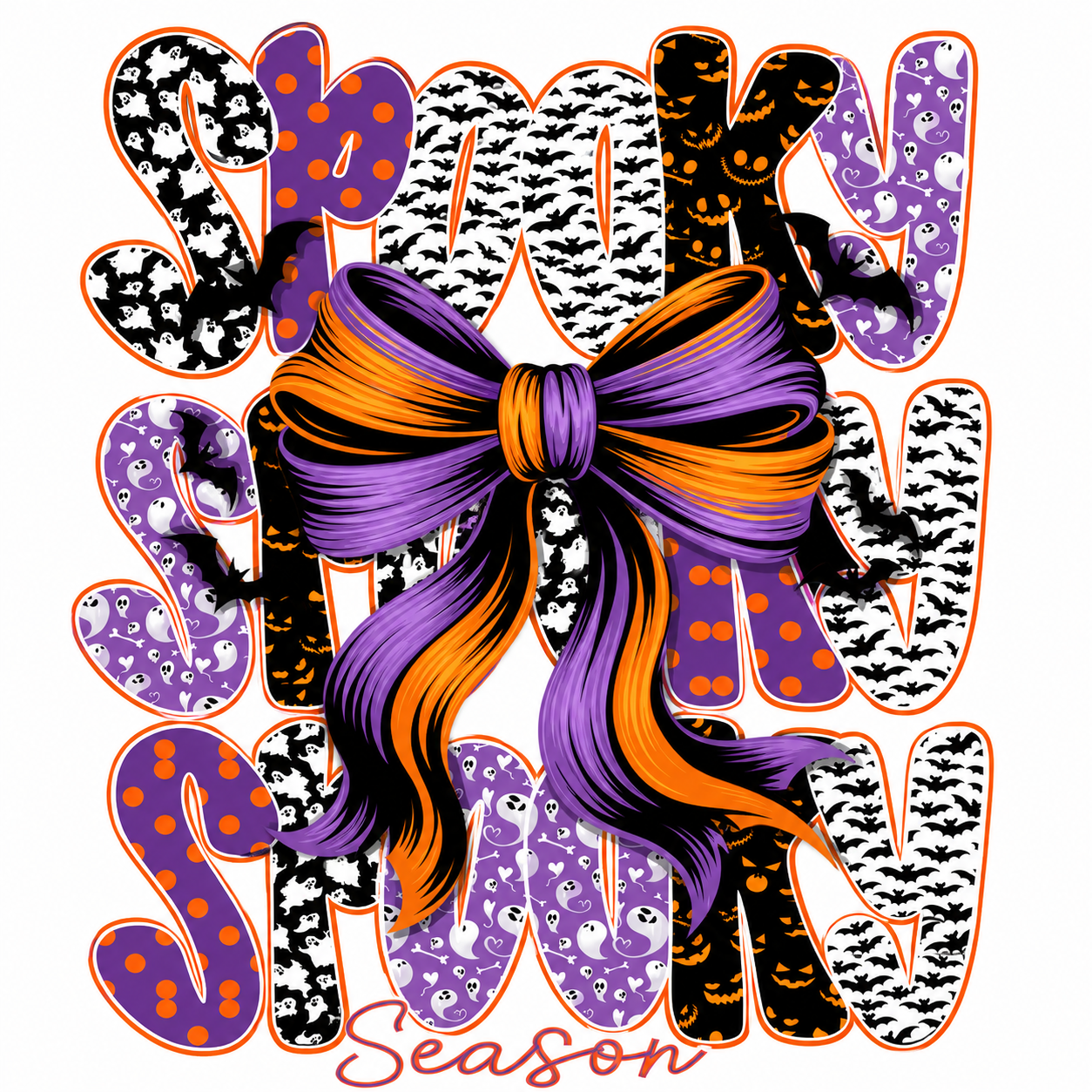 Spooky Season Bow Halloween Graphic Tee