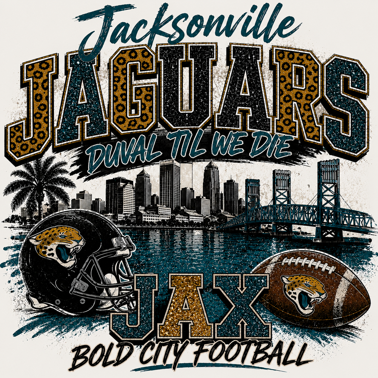 Jacksonville Jaguars Duval Til We Die Graphic Tee