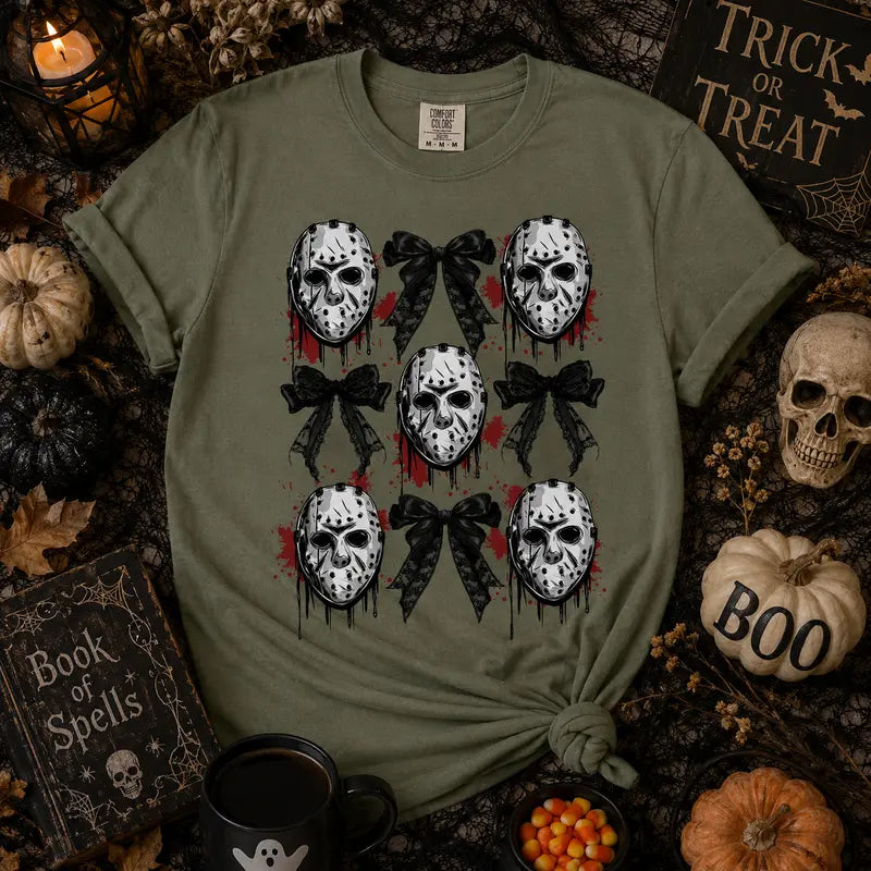 Horror Bows & Masks Halloween Graphic Tee