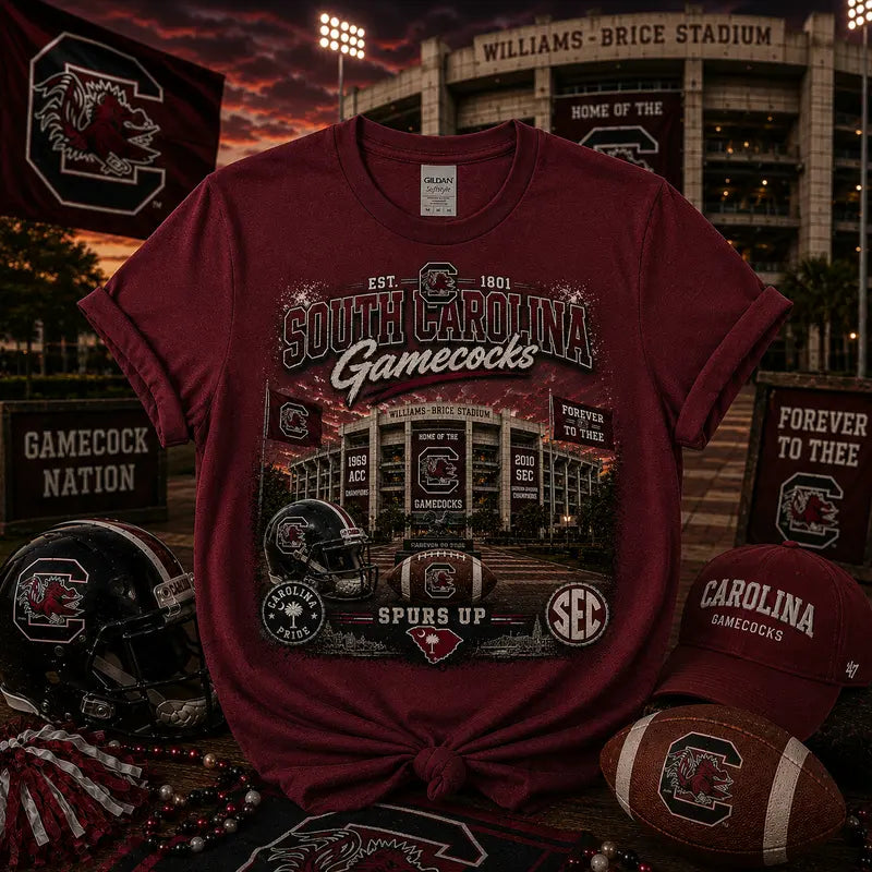 South Carolina Gamecocks Vintage Stadium Graphic Tee | Williams-Brice Stadium