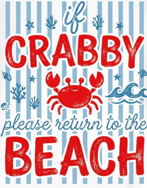 If Crabby Please Return To The Beach Graphic Tee