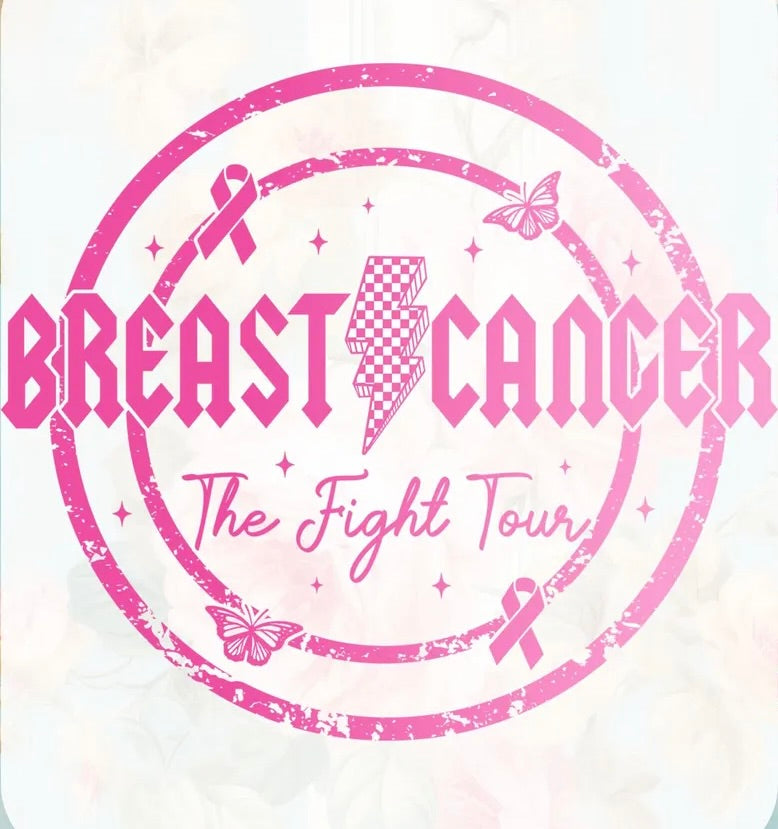 Breast Cancer Fight Tour Front & Back Graphic Tee