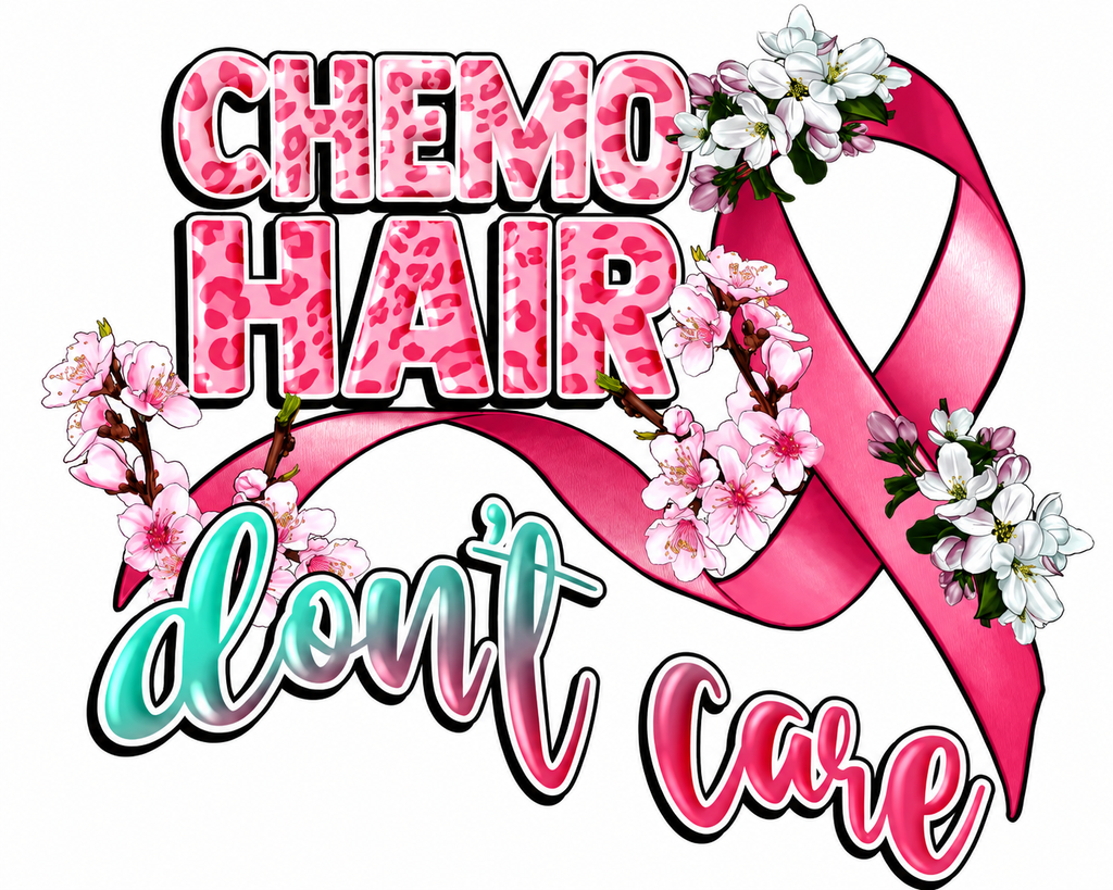 Chemo Hair Don’t Care Breast Cancer Awareness Graphic Tee