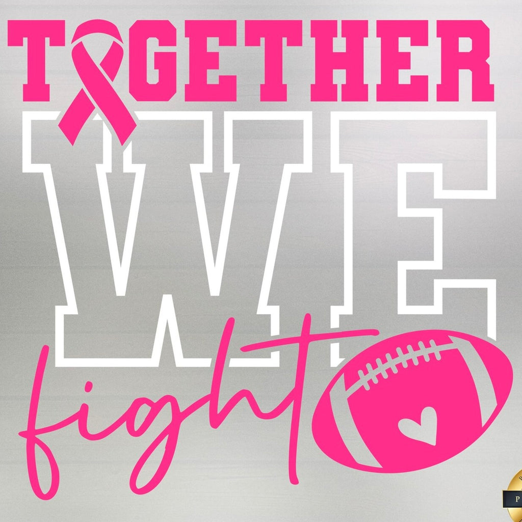 Together We Fight Football Tee | Breast Cancer Awareness Shirt