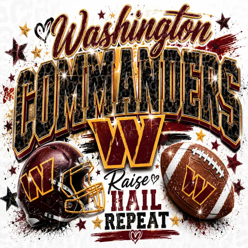 Washington Commanders Raise Hail Repeat Graphic Tee