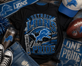 Detroit Lions One Pride Glitter Game Day Graphic Tee