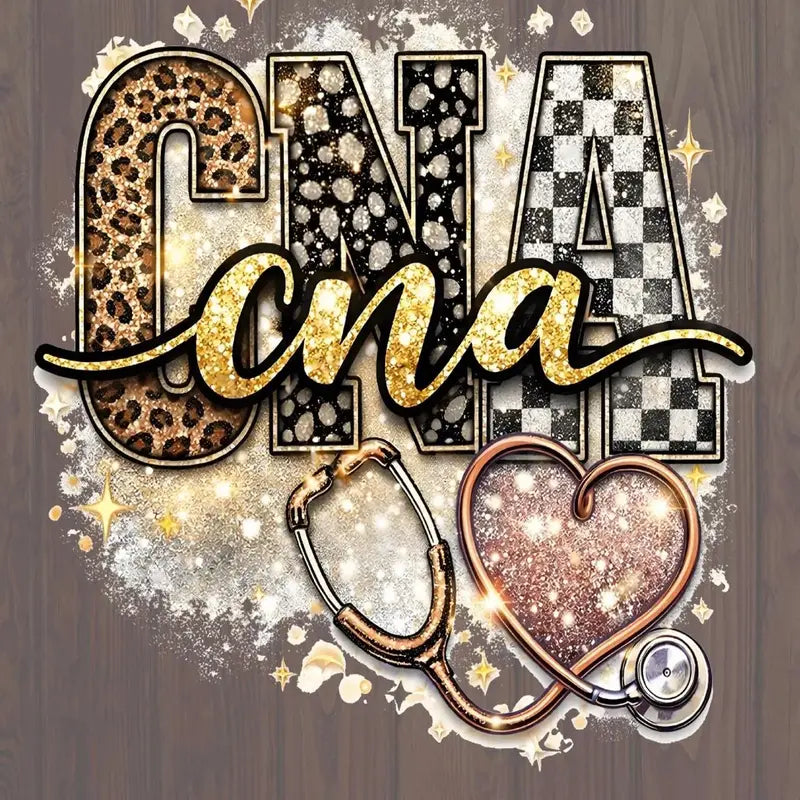 CNA Leopard & Glitter Graphic Tee