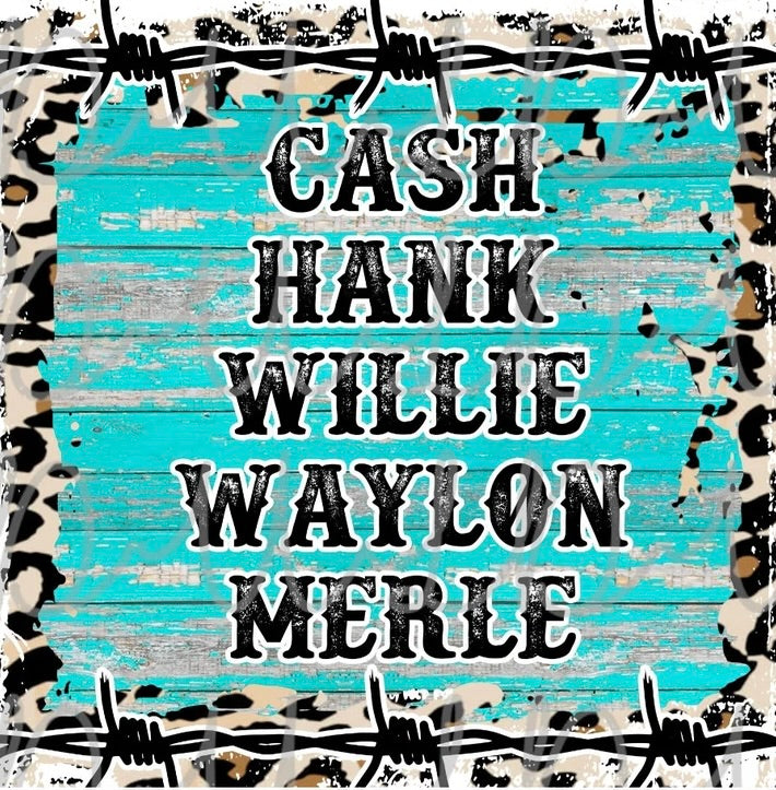Cash Hank Willie Waylon Merle Graphic Tee