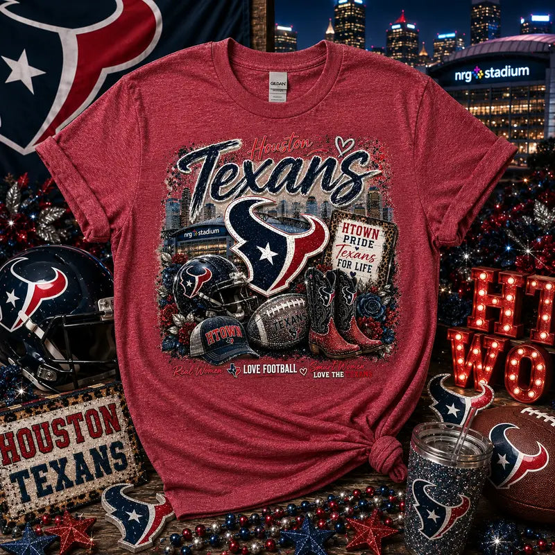 Houston Texans HTown Pride Graphic Tee | NRG Stadium | NFL Fan Shirt | Houston Football | Gameday Shirt