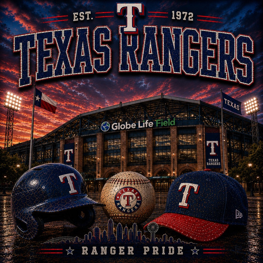 Texas Rangers Globe Life Field Graphic Tee