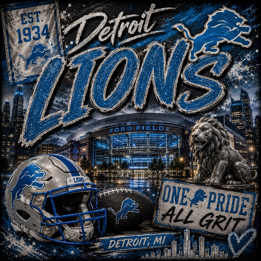 Detroit Lions One Pride Graphic Tee | Ford Field | NFL Fan Shirt | Detroit Football | Gameday Shirt