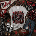 Atlanta Falcons Rise Up Glitter Game Day Graphic Tee
