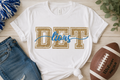 DET Lions Glitter Game Day Graphic Tee