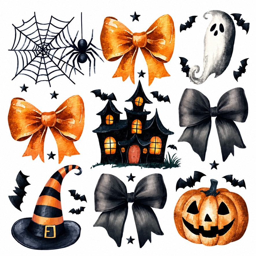 Spooky Bows & Haunted House Graphic Tee
