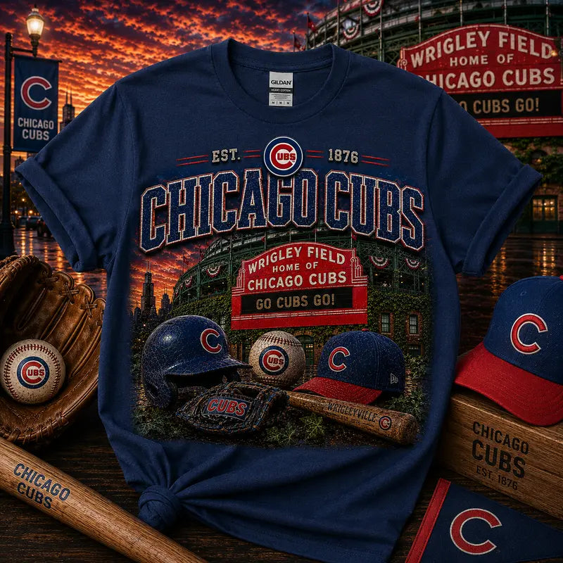 Chicago Cubs Wrigley Field Graphic Tee