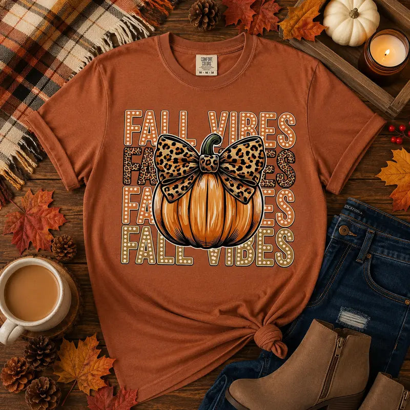 Fall Vibes Pumpkin Graphic Tee