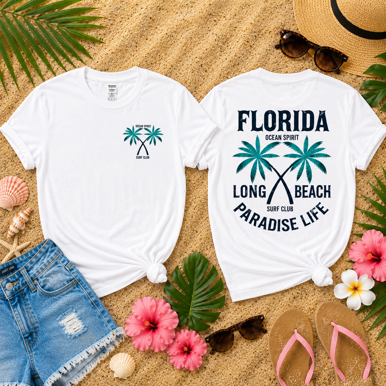 Florida Ocean Spirit Paradise Life Graphic Tee