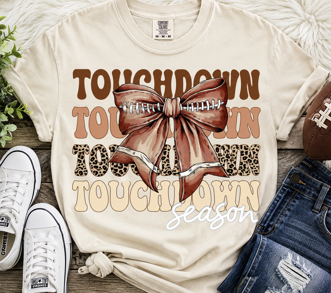 Touchdown Season Bow Graphic Tee