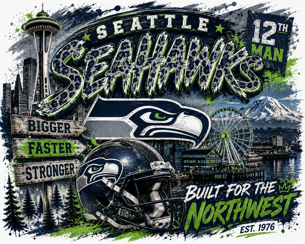 Seattle Seahawks Built for the Northwest Graphic Tee
