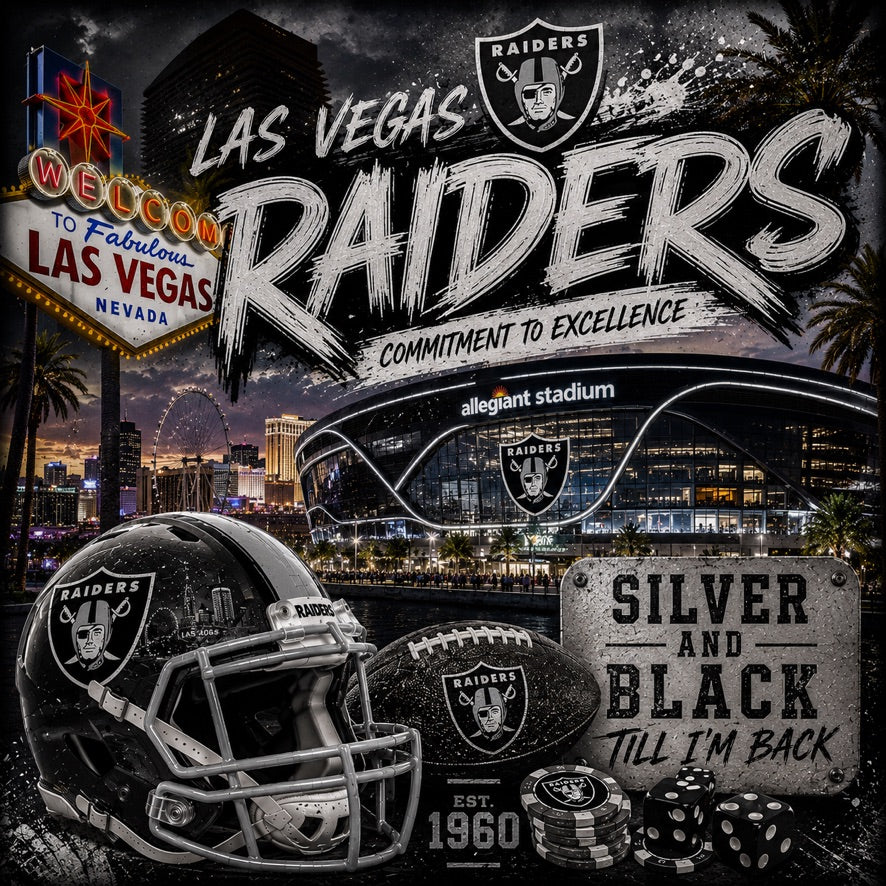 Las Vegas Raiders Silver & Black Graphic Tee | Allegiant Stadium | NFL Fan Shirt | Raider Nation | Gameday Shirt