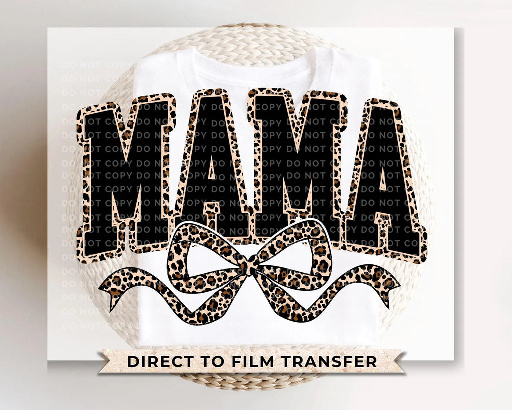 🖤 Mama Leopard Bow Graphic Tee