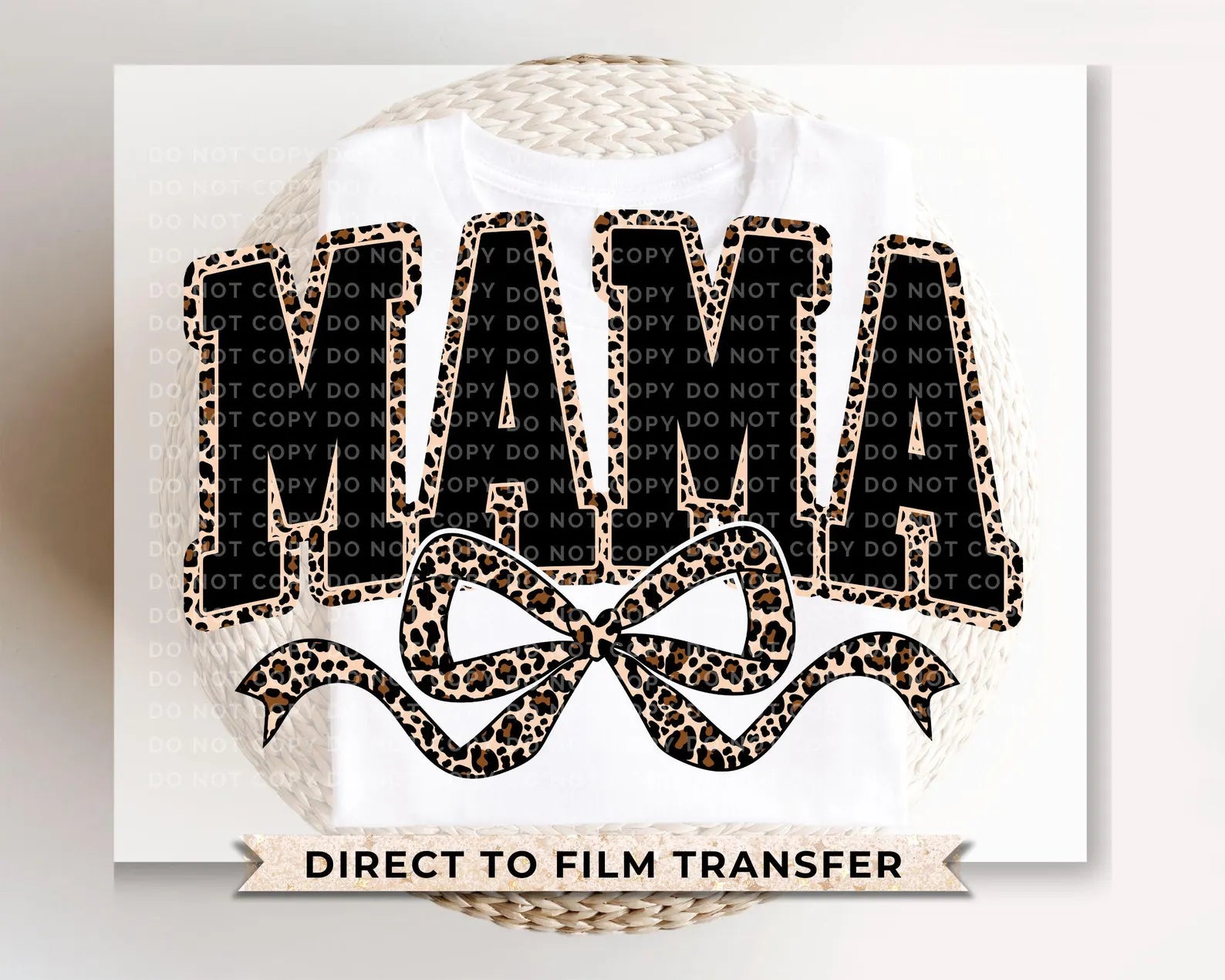 🖤 Mama Leopard Bow Graphic Tee