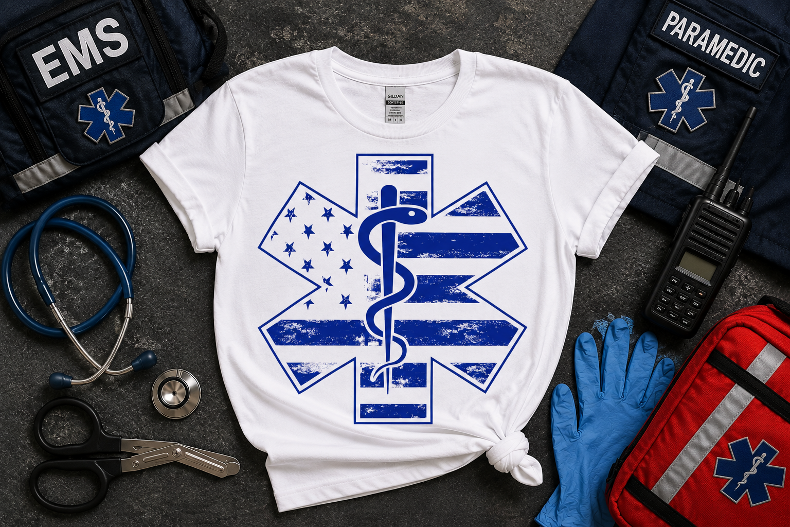 EMS Star of Life Graphic Tee
