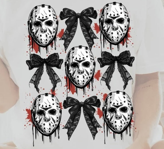 Horror Bows & Masks Halloween Graphic Tee