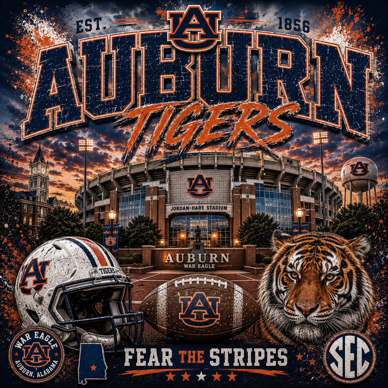 Auburn Tigers | Jordan-Hare Stadium Graphic Tee