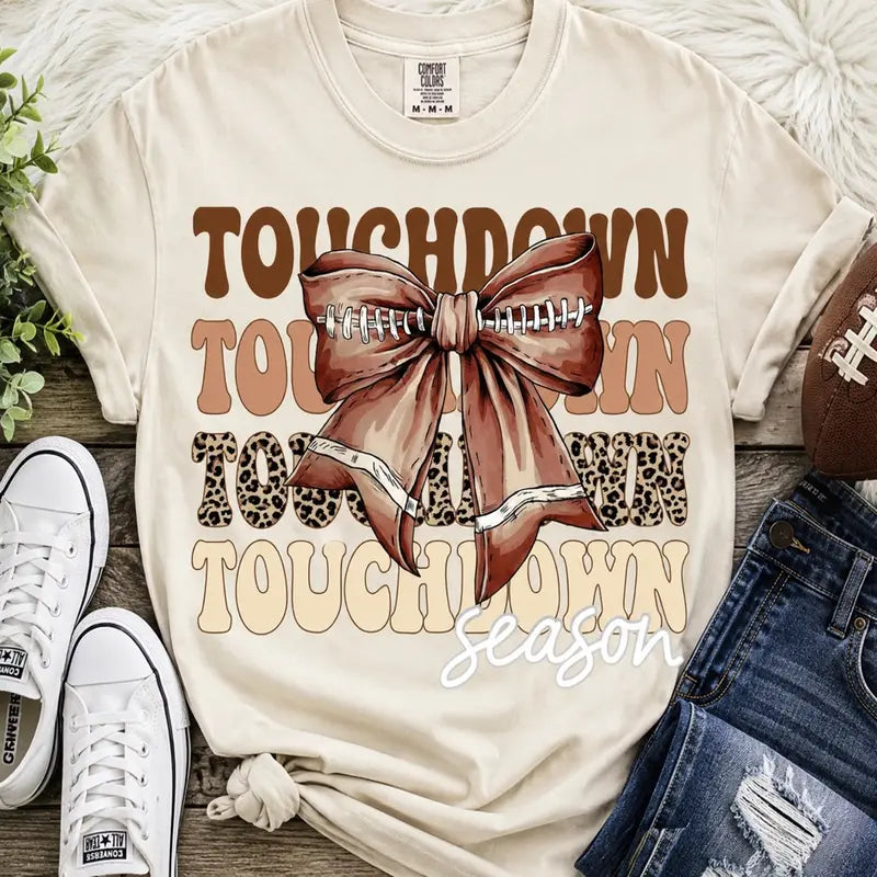 Touchdown Season Bow Graphic Tee