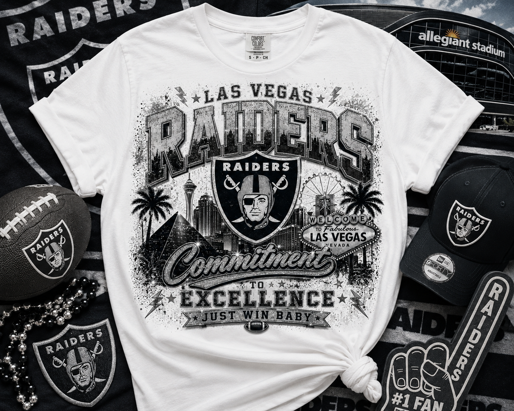 Las Vegas Raiders Commitment To Excellence Graphic Tee