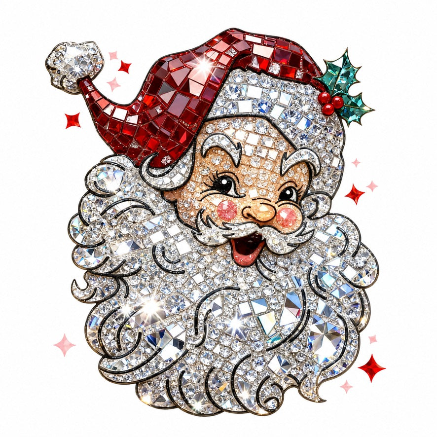 Sparkling Santa Christmas Graphic Tee