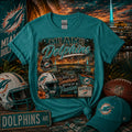 Miami Dolphins Built on Sunshine Graphic Tee | Hard Rock Stadium Football Shirt | Miami Gameday Tee