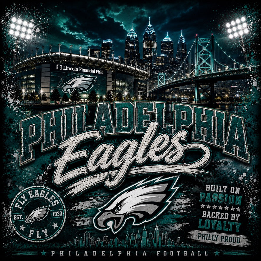 Philadelphia Eagles Philly Proud Graphic Tee | Lincoln Financial Field | NFL Fan Shirt | Philadelphia Football | Gameday Shirt