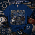 Indianapolis Colts Built on Tradition Graphic Tee | Lucas Oil Stadium | NFL Fan Shirt | For the Shoe | Gameday Shirt