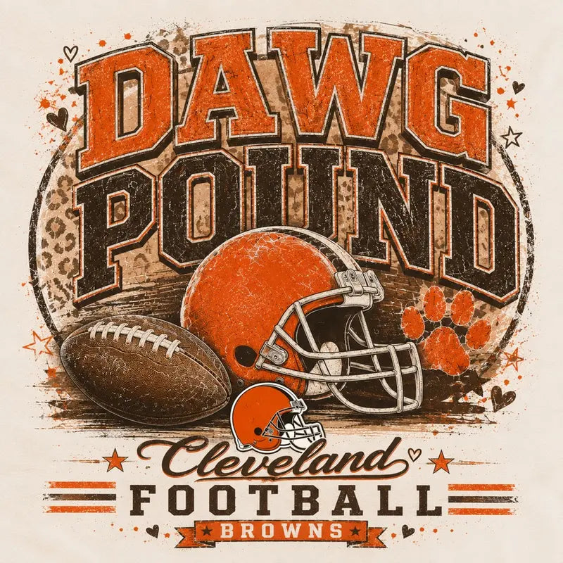 Dawg Pound Cleveland Football Graphic Tee