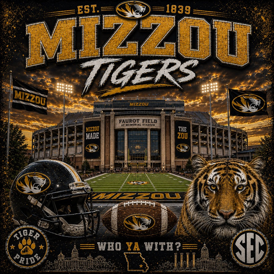 Mizzou Tigers Vintage Stadium Graphic Tee | Faurot Field at Memorial Stadium