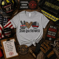 Peace Love Firefighter Graphic Tee