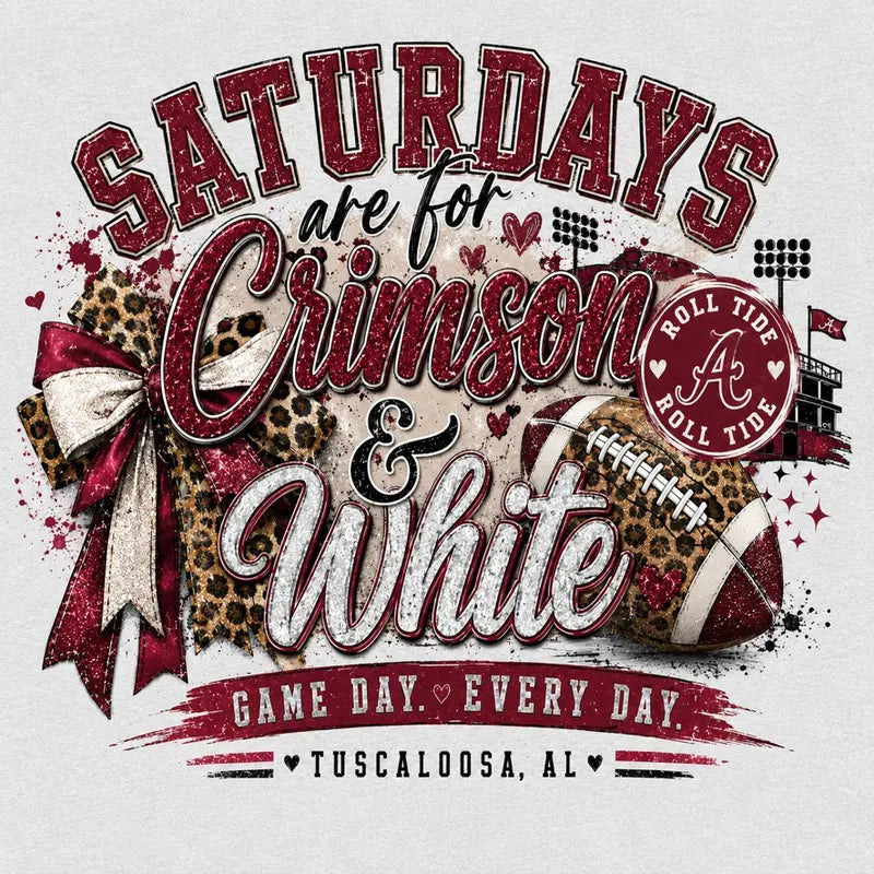Saturdays Are for Crimson & White Graphic Tee