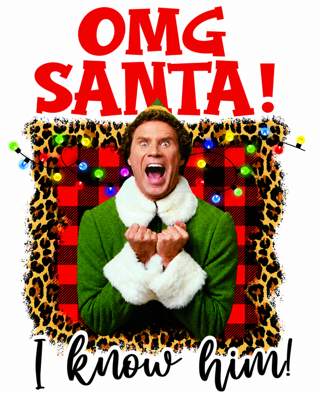 OMG Santa! I Know Him! Christmas Graphic Tee