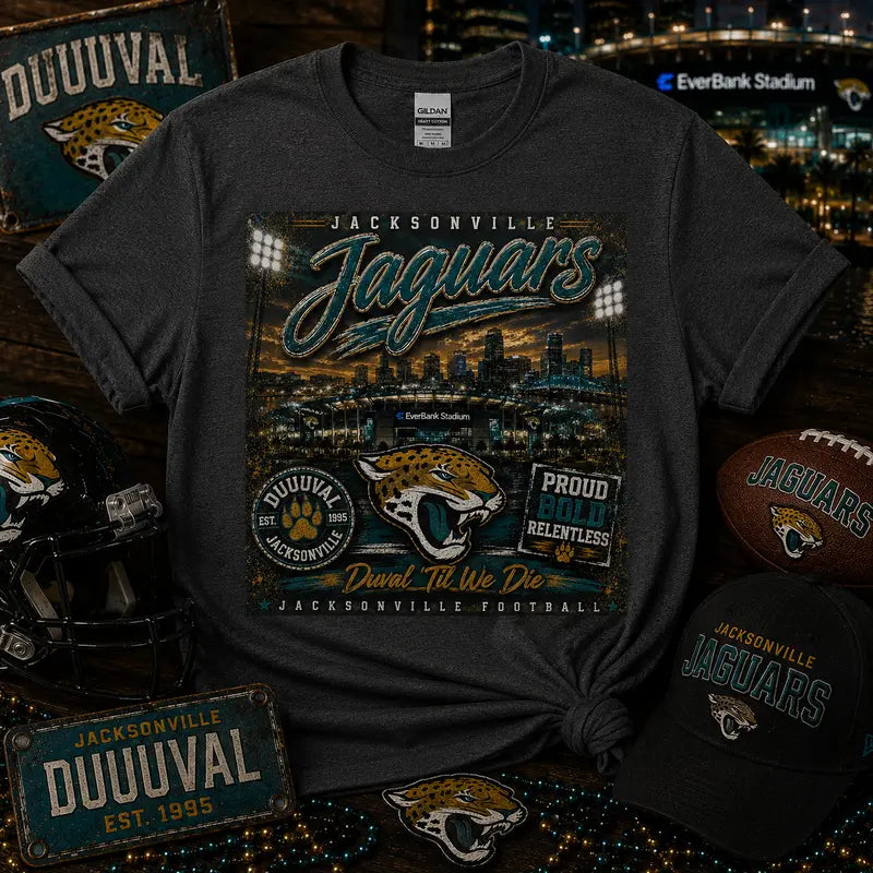 Jacksonville Jaguars Duval ’Til We Die Graphic Tee | EverBank Stadium | NFL Fan Shirt | Jacksonville Football | Gameday Shirt
