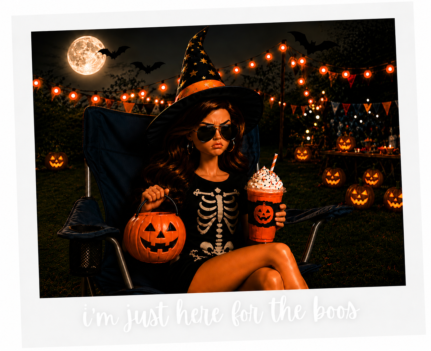 I'm Just Here for the Boos Halloween Graphic Tee
