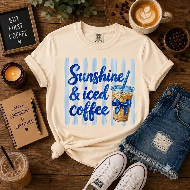 Sunshine & Iced Coffee Graphic Tee