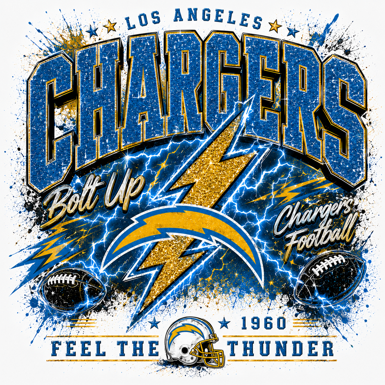 Los Angeles Chargers Bolt Up Graphic Tee