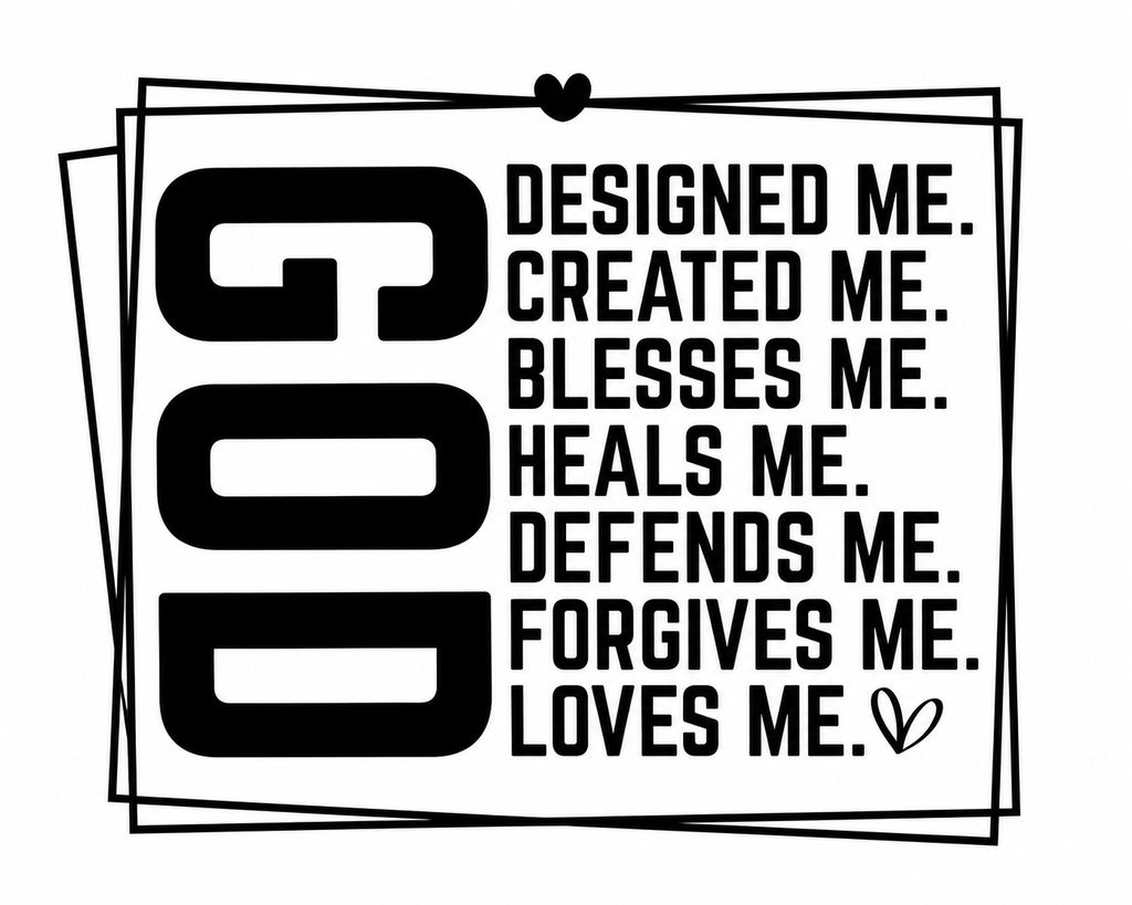 God Designed Me Christian Graphic Tee