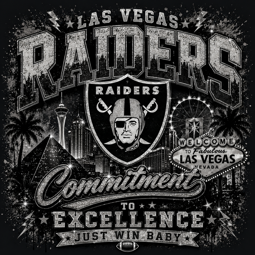 Las Vegas Raiders Commitment To Excellence Graphic Tee