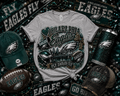 Philadelphia Eagles Fly Eagles Fly Leopard & Glitter Game Day Graphic Tee