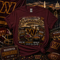 Washington Commanders Raise Hail Graphic Tee | Washington DC Football | NFL Fan Shirt | Burgundy & Gold | Gameday Shirt
