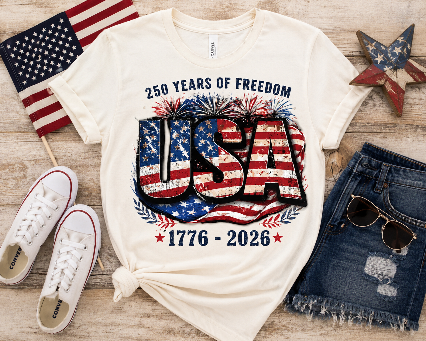 250 Years of Freedom USA Graphic Tee