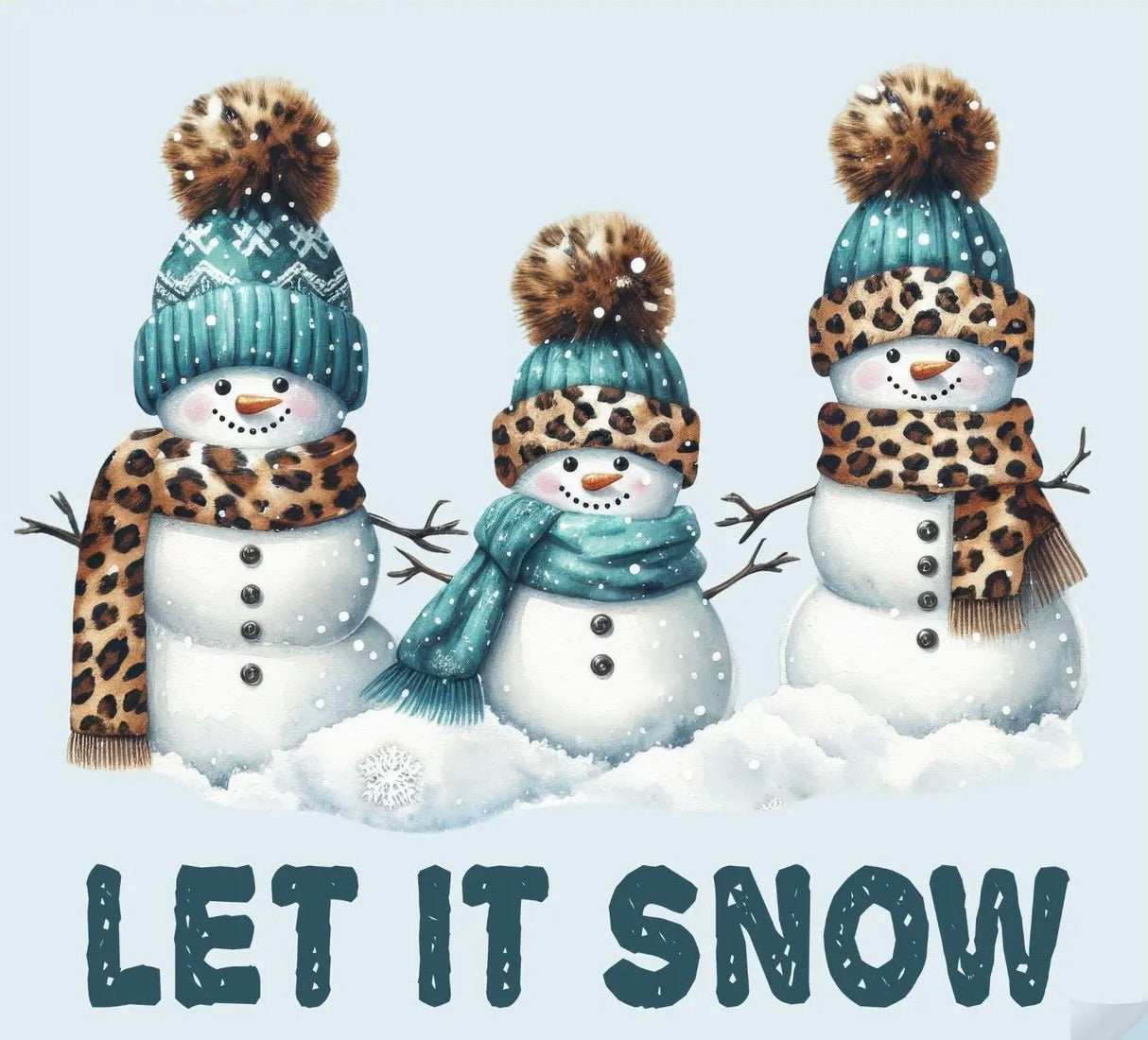 Let It Snow Snowman Family Graphic Tee